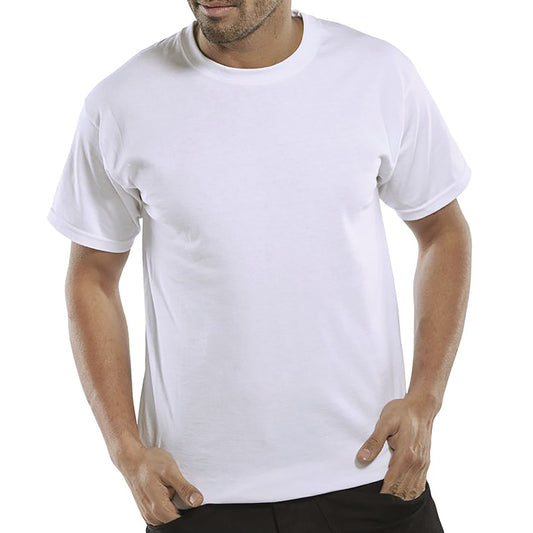 Beeswift Click Heavyweight 100% Cotton T-shirt White 2XL
