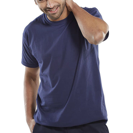 Beeswift Click 100% Cotton T-shirt Navy Blue 3XL
