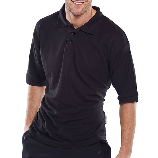 Beeswift Click Short Sleeve Polo Shirt Black 2XL