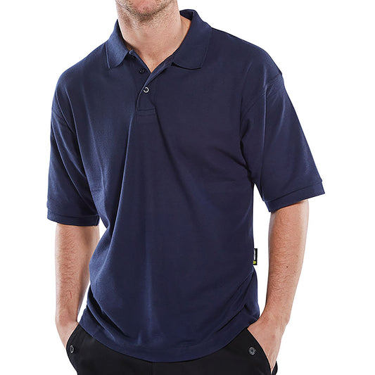 Beeswift Click Short Sleeve Polo Shirt Navy Blue 3XL
