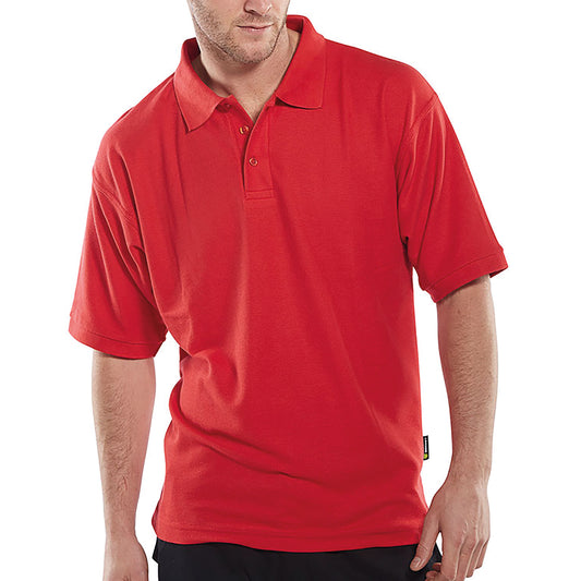 Beeswift Click Short Sleeve Polo Shirt Red 2XL