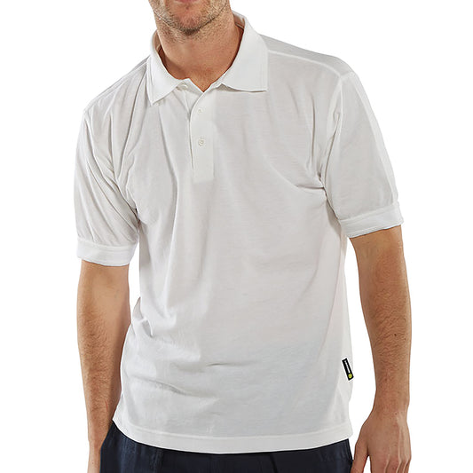 Beeswift Click Short Sleeve Polo Shirt White 3XL