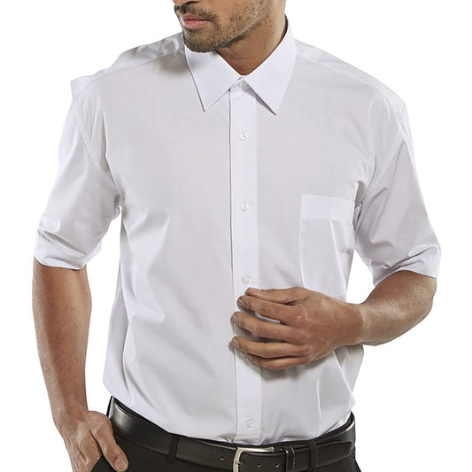 Beeswift Classic Short Sleeve Shirt White 18