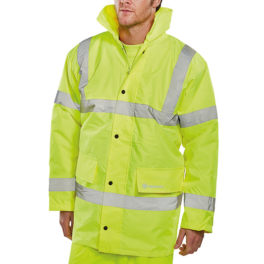 Beeswift Constructor High Visibility Jacket Saturn Yellow L