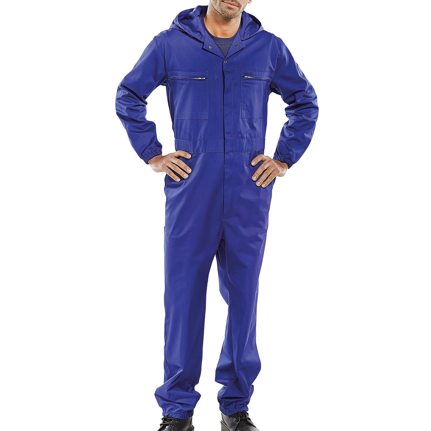 Beeswift Super Click Hooded Boilersuit Royal Blue 44