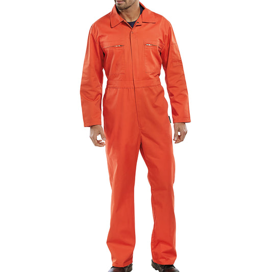 Beeswift Super Click Heavyweight Boilersuit Orange 44