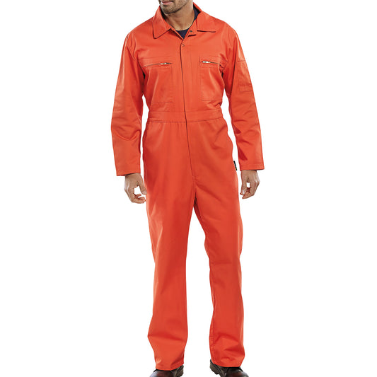 Beeswift Super Click Heavyweight Boilersuit Orange 52