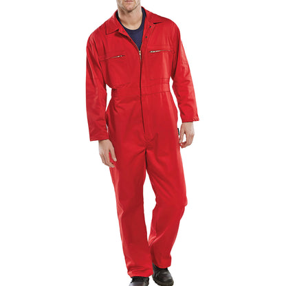 Beeswift Super Click Heavyweight Boilersuit Red 50