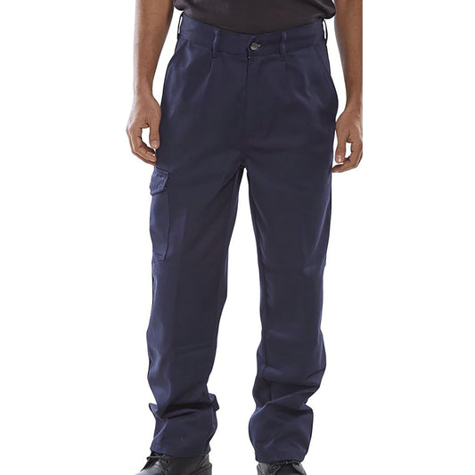 Beeswift Heavyweight Drivers Trousers Navy Blue 26