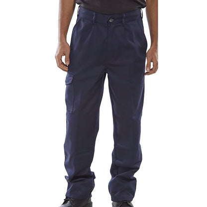 Beeswift Heavyweight Drivers Trousers Navy Blue 30T