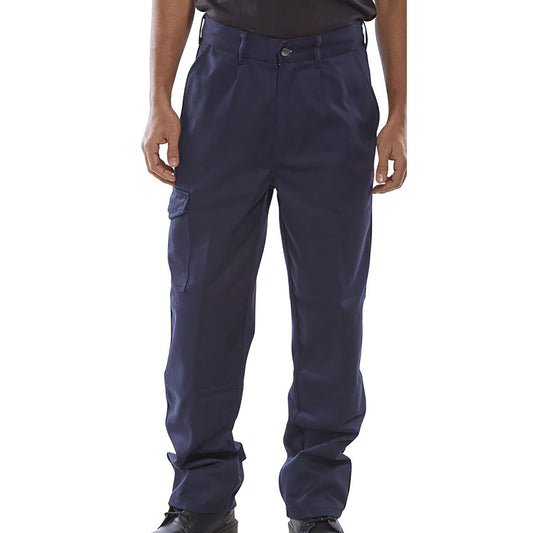 Beeswift Heavyweight Drivers Trousers Navy Blue 32