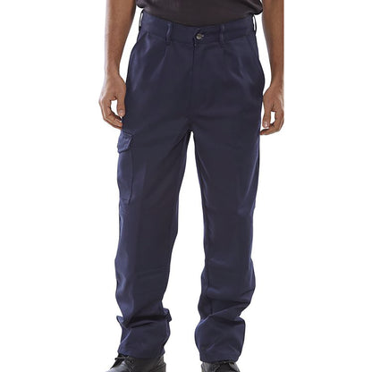 Beeswift Heavyweight Drivers Trousers Navy Blue 32T