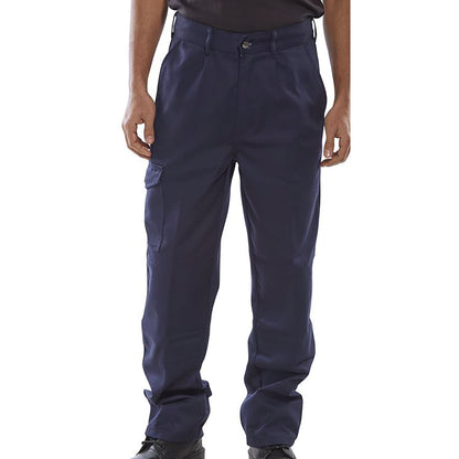 Beeswift Heavyweight Drivers Trousers Navy Blue 38
