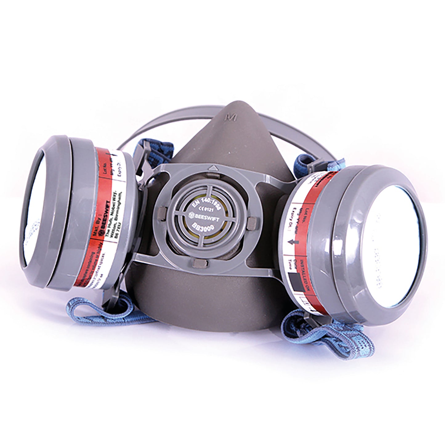 Beeswift Twin Filter A1P2 Ready Mask with 2xA1P2 Filters Grey