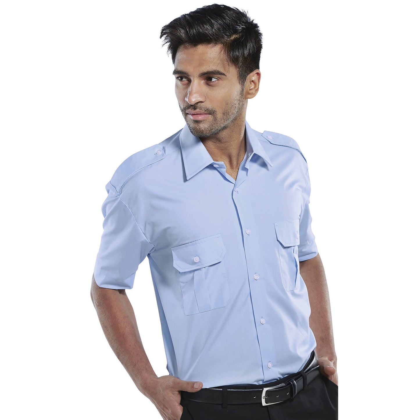 Beeswift Pilot Short Sleeve Shirt Sky Blue 19
