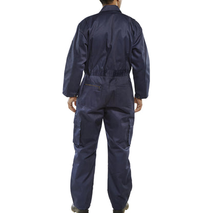 Beeswift Click Quilted Boilersuit Navy Blue 42