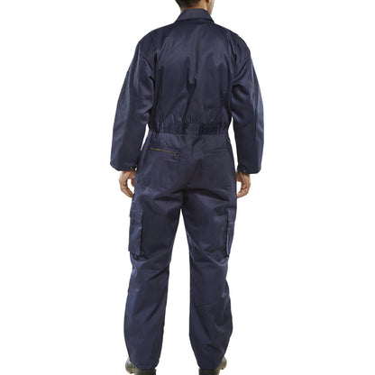 Beeswift Click Quilted Boilersuit Navy Blue 44