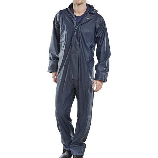 Beeswift Super B-Dri PU Coverall Navy Blue M