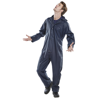 Beeswift Super B-Dri PU Coverall Navy Blue M