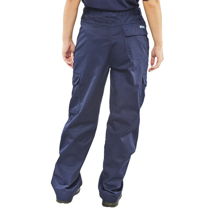 Beeswift Ladies Polycotton Trousers Navy Blue 38