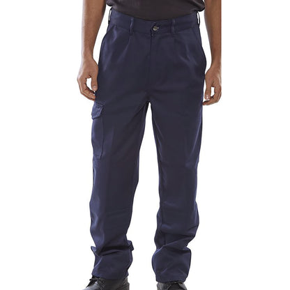 Beeswift Heavyweight Drivers Trousers Navy Blue 50