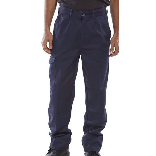 Beeswift Heavyweight Drivers Trousers Navy Blue 50T