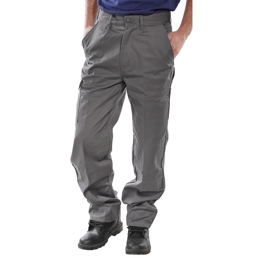 Beeswift Heavyweight Drivers Trousers Grey 30T
