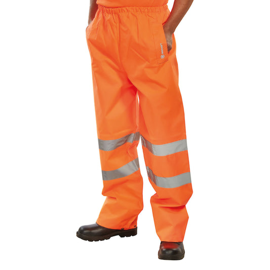 Beeswift High Visibility Traffic Trousers Orange 3XL