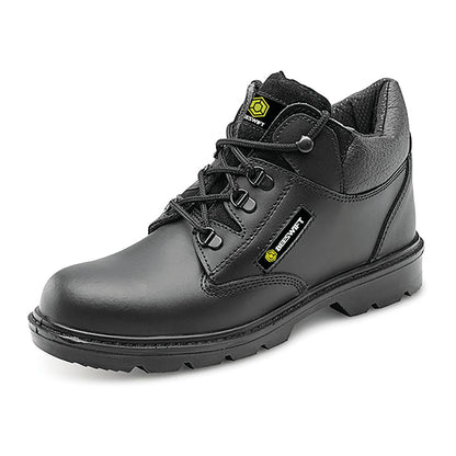 Beeswift Click Leather Mid Cut Midsole Steel Toe Capped Boots 1 Pair Black 11
