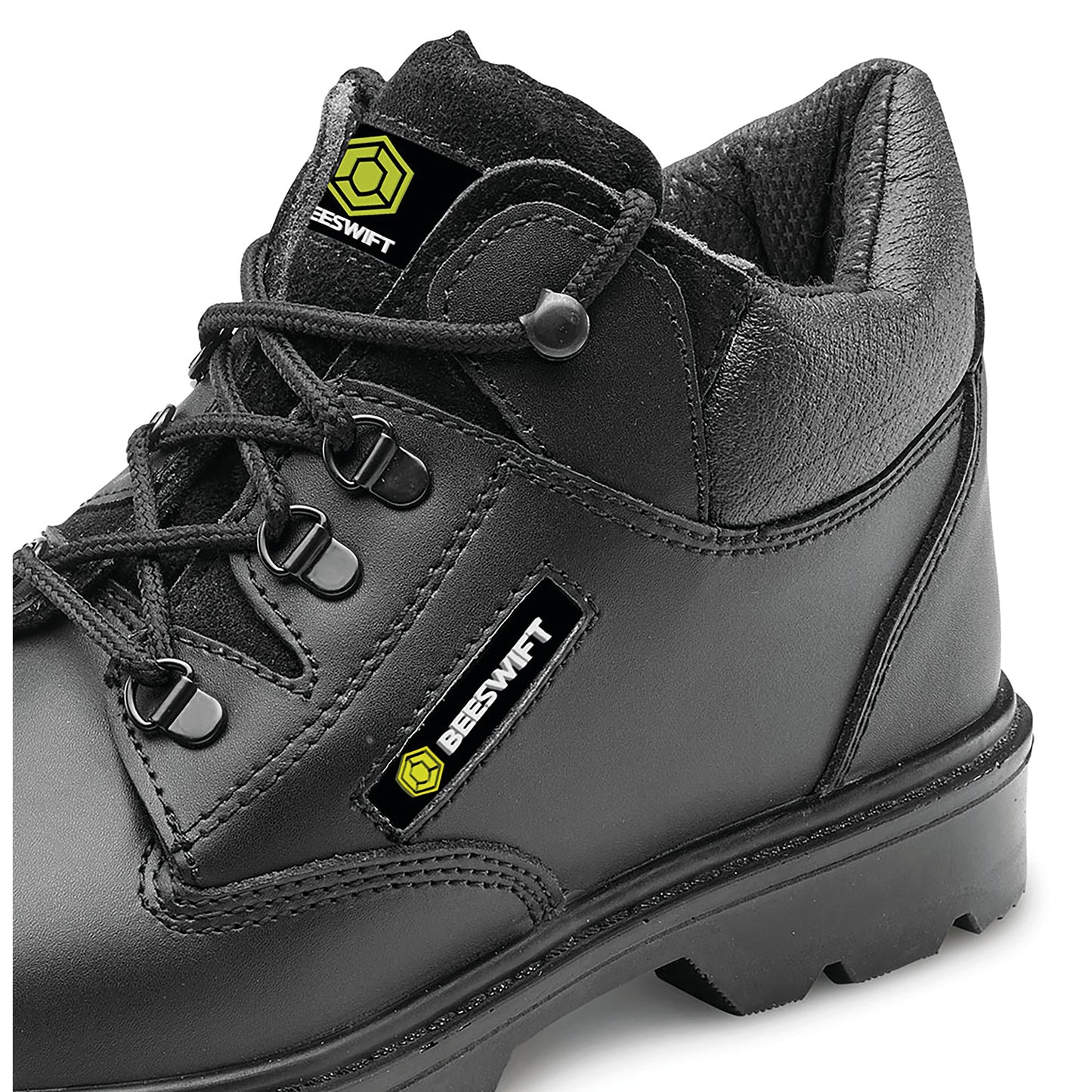 Beeswift Click Leather Mid Cut Midsole Steel Toe Capped Boots 1 Pair Black 11