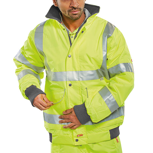 Beeswift Super High Visibility Bomber Jacket Saturn Yellow M
