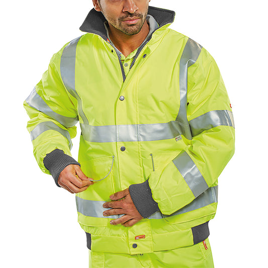 Beeswift Super High Visibility Bomber Jacket Saturn Yellow 3XL