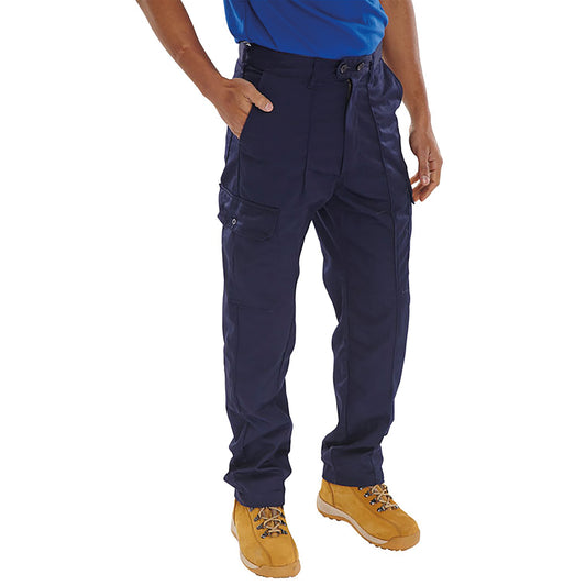 Beeswift Super Click Drivers Trousers Navy Blue 32T