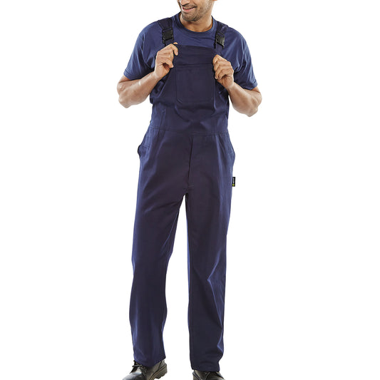 Beeswift Bib And Braces Cotton Drill Navy Blue 48