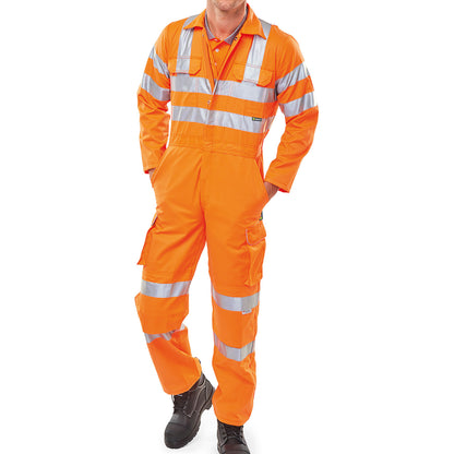 Beeswift Railspec Polycotton Coverall Orange 38