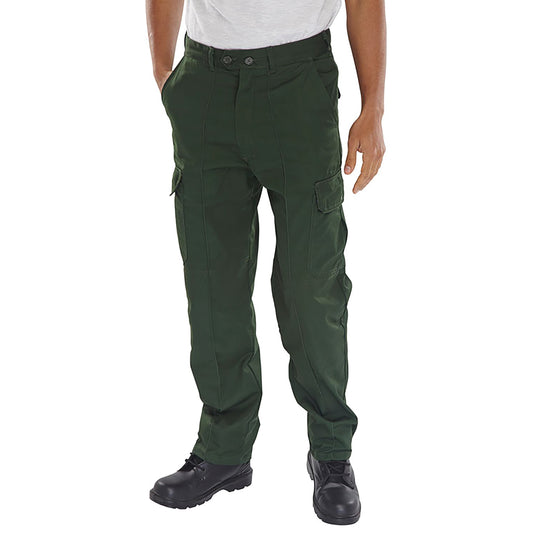 Beeswift Super Click Drivers Trousers Bottle Green 44