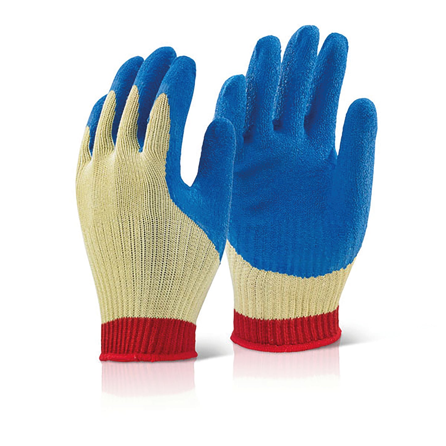 Beeswift Reinforced Latex Gloves (Pack of 10) Blue S