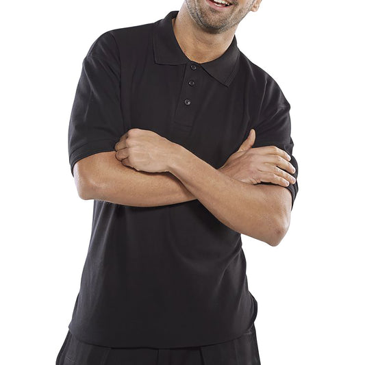 Beeswift Click Premium PK Short Sleeve Polo Shirt Black M