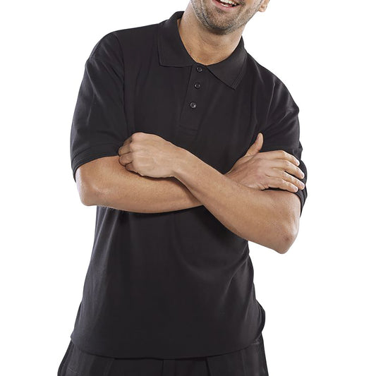 Beeswift Click Premium PK Short Sleeve Polo Shirt Black 2XL