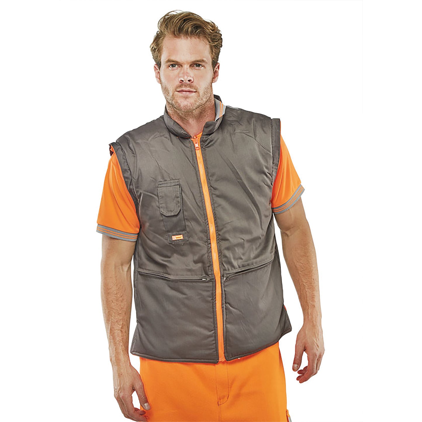 Beeswift Elsener 7In1 High Visibility Jacket Orange 3XL