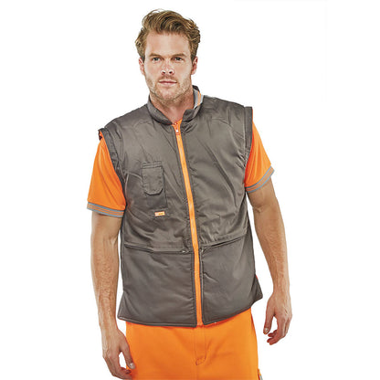 Beeswift Elsener 7In1 High Visibility Jacket Orange 4XL