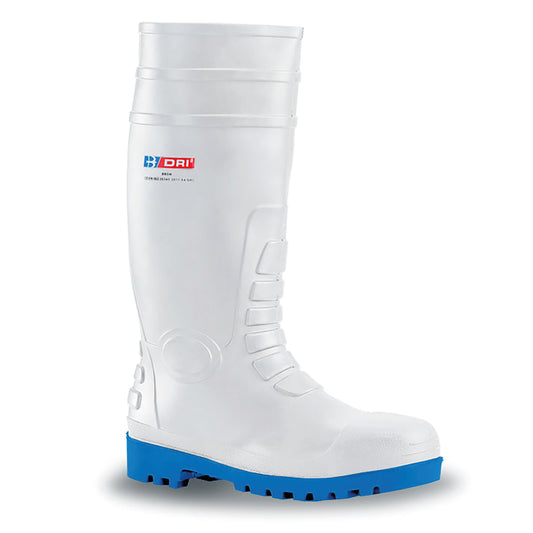 The Beeswift B-Dri PVC Nitrile Budget S4 Wellington Safety Boots 1 Pair White 13