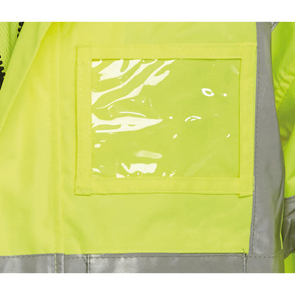 Beeswift Two Tone Breathable High Visibility Traffic Jacket Saturn Yellow/Navy Blue 4XL