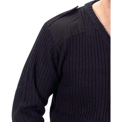 Beeswift Acrylic Mod V-Neck Sweater Black S