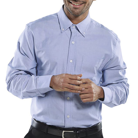 Beeswift Oxford Long Sleeve Shirt Blue 15