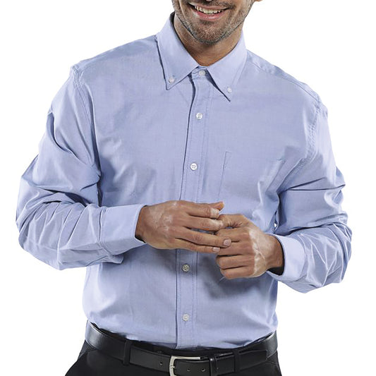 Beeswift Oxford Long Sleeve Shirt Blue 17