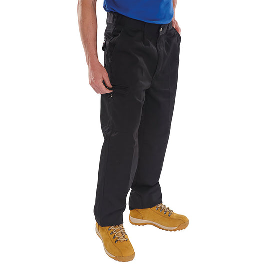 Beeswift Heavyweight Drivers Trousers Black 28