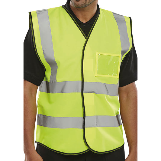 Beeswift High Visibility ID Vest Saturn Yellow 2XL