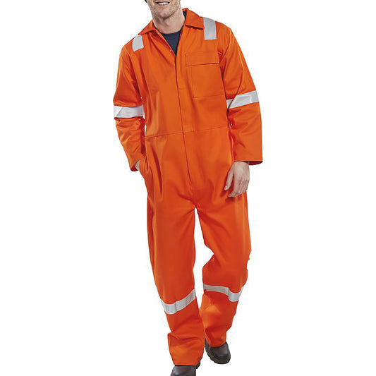 Beeswift Fire Retardant Boilersuit Nordic Design Orange 48