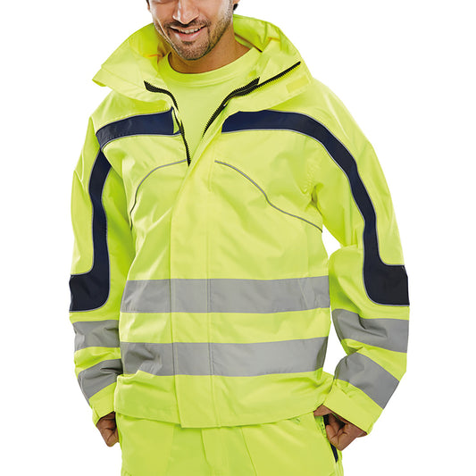 Beeswift Eton High Visibility Breathable EN471 Jacket Saturn Yellow 6XL